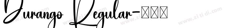 Durango Regular字体转换